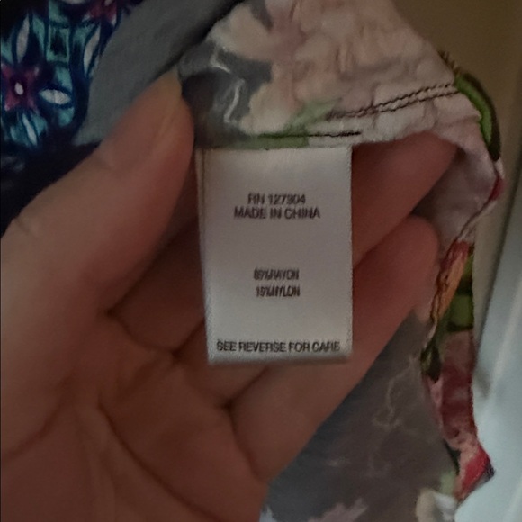 Happy John Mark Black And Multi Color Floral Button Down Shirt 1X - Picture 4 of 4